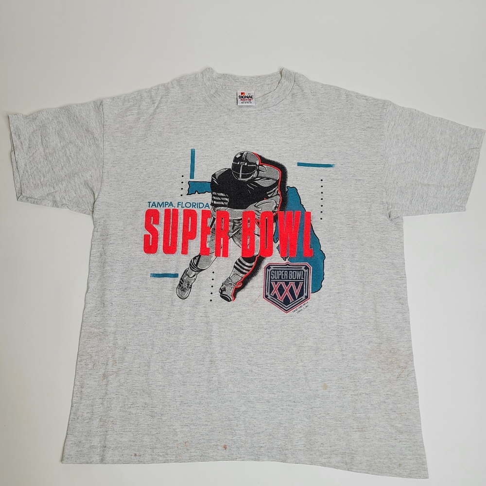 Vintage 90s Super Bowl XXV Giants vs Bills shirt